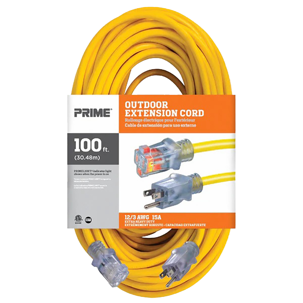 Jobsite 100ft 12/3 SJTW Outdoor Extension Cord